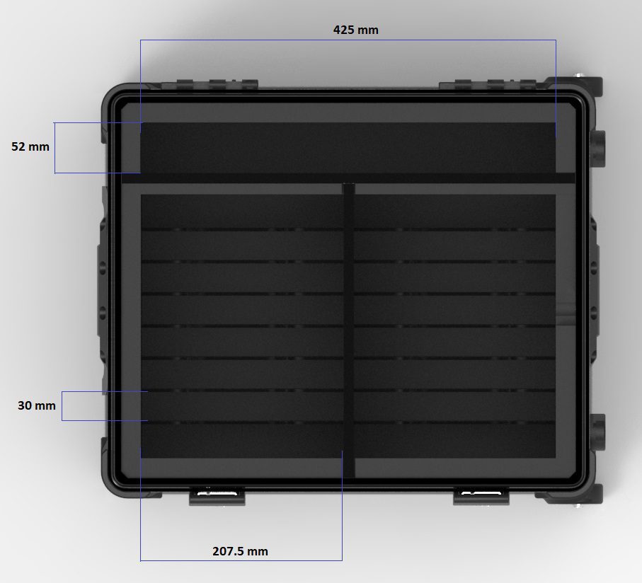 Dimensions for charging case
