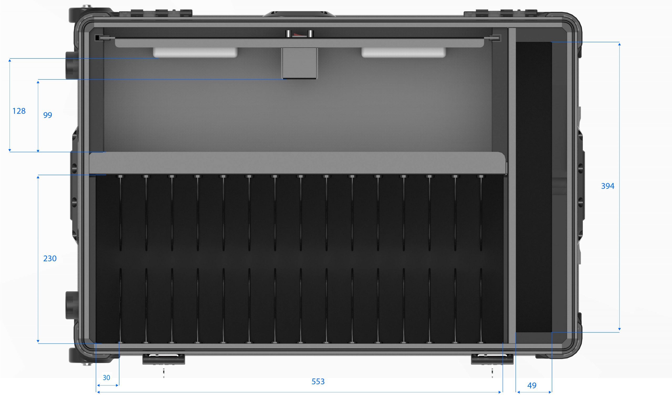 Dimensions for charging case