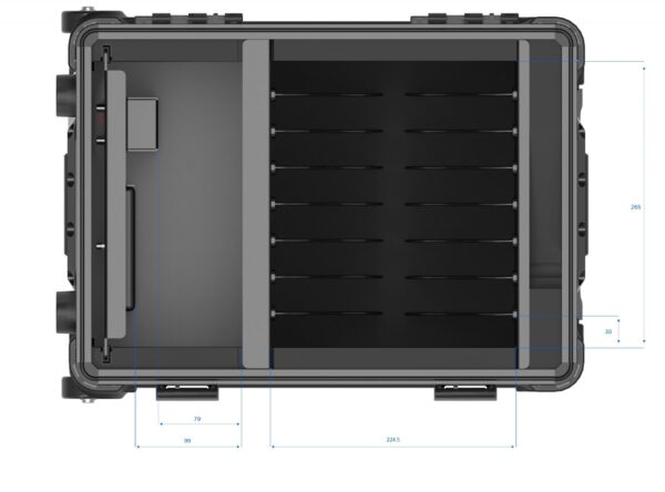 Dimensions for charging case