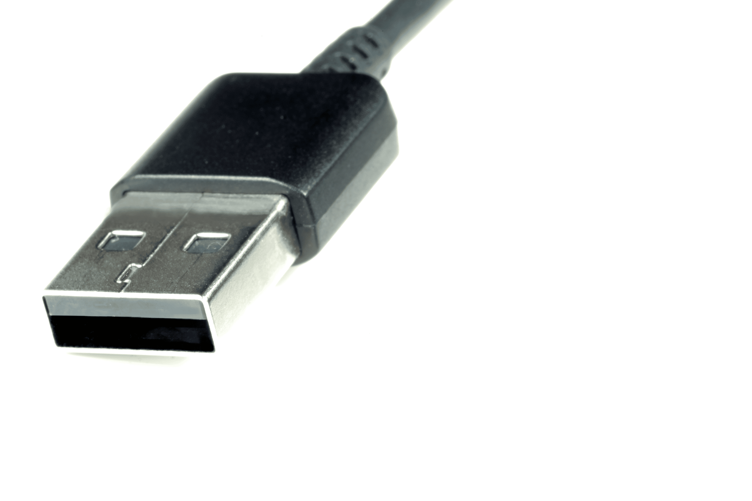 USB A Lead on a white background